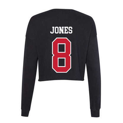 Ohio State - NCAA Football : De'Zie Jones - Women's Cropped Crew Fleece-1