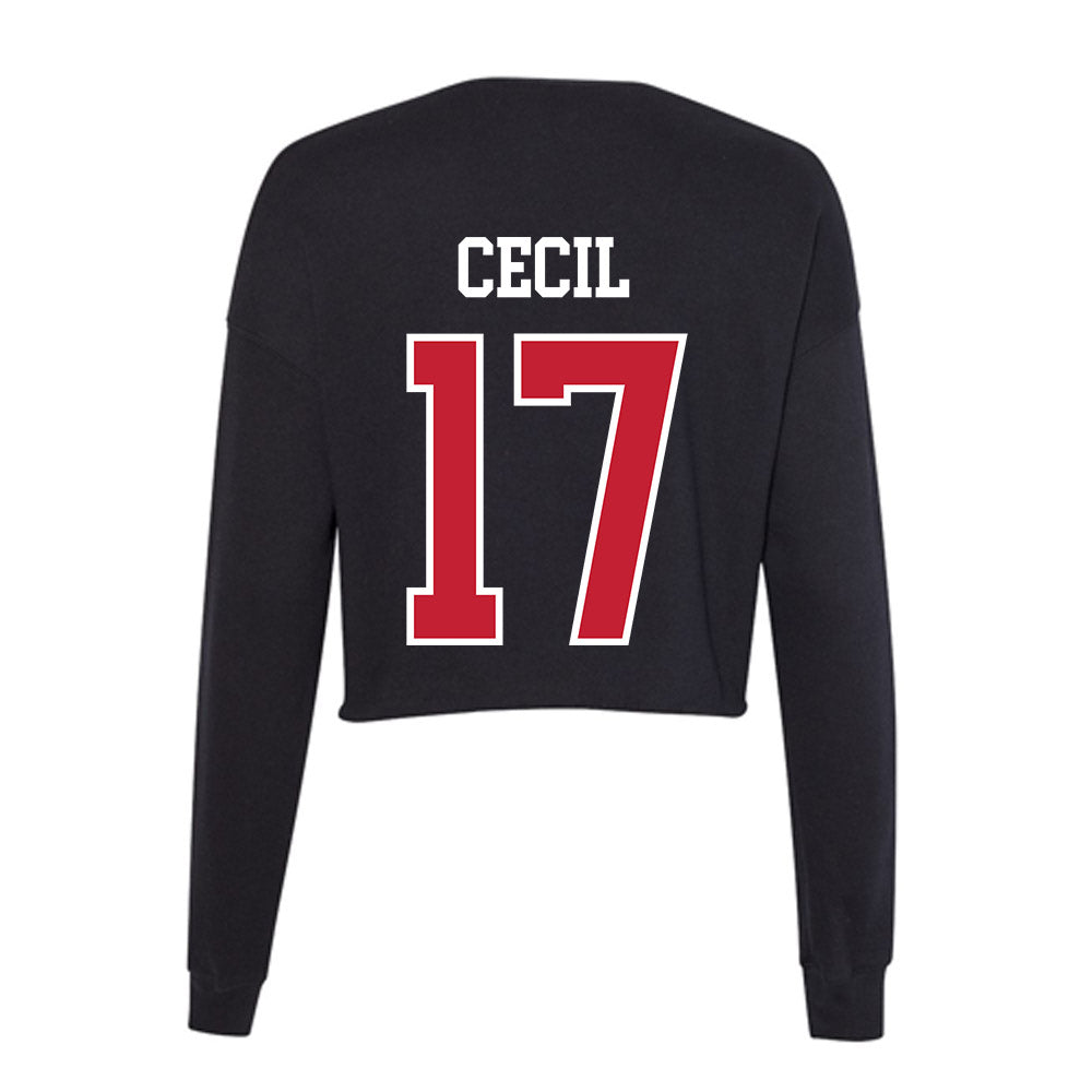 Ohio State - NCAA Baseball : Jack Cecil - Women's Cropped Crew Fleece-1