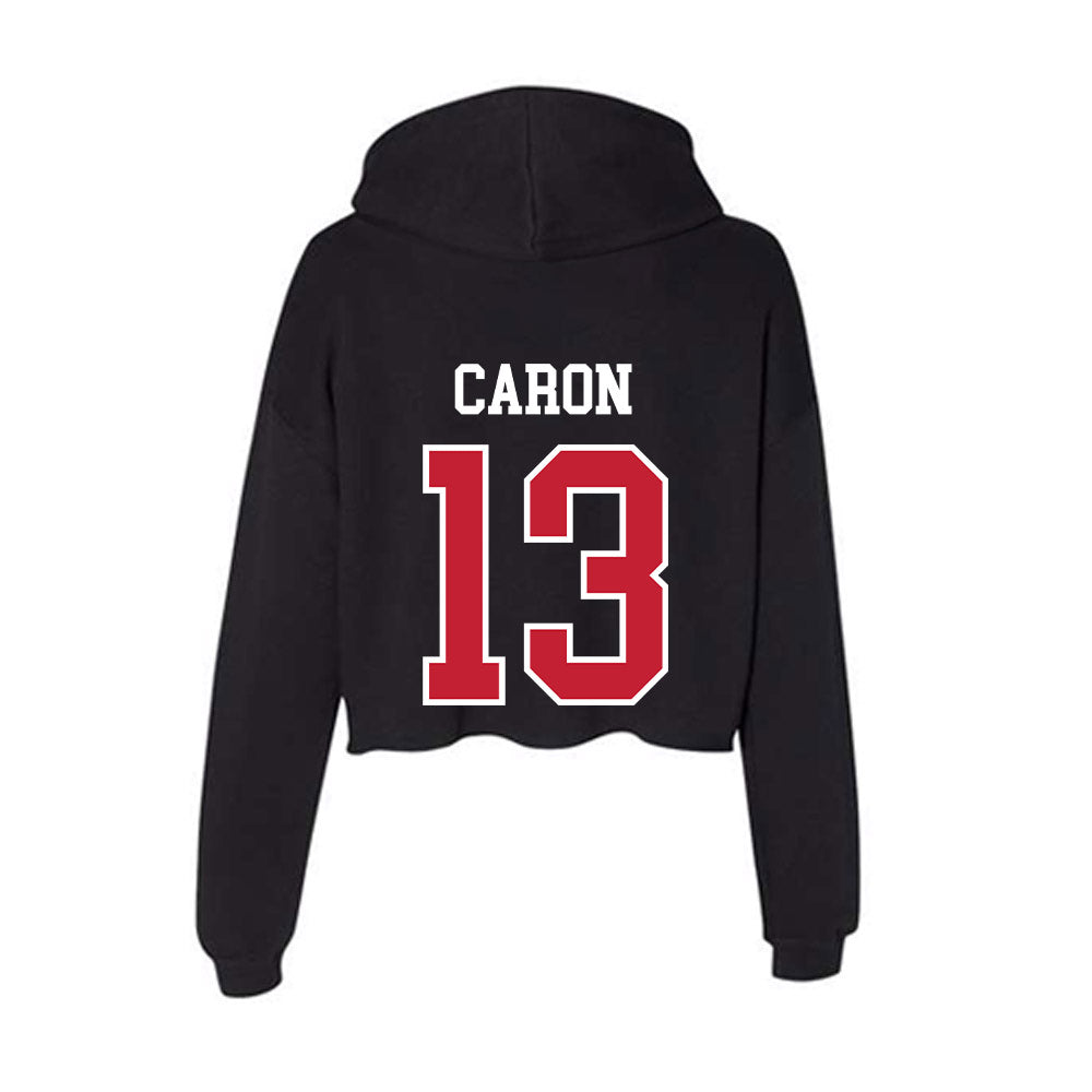 Ohio State - NCAA Men's Ice Hockey : Felix Caron - Women's Crop Fleece Hoodie-1