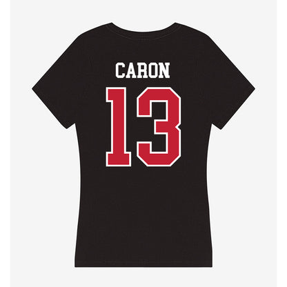 Ohio State - NCAA Men's Ice Hockey : Felix Caron - Women's V-Neck T-Shirt-1