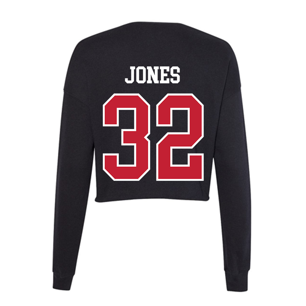 Ohio State - NCAA Men's Lacrosse : Tate Jones - Women's Cropped Crew Fleece-1