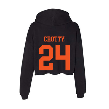 Oklahoma State - NCAA Men's Basketball : Ryan Crotty - Women's Crop Fleece Hoodie-1