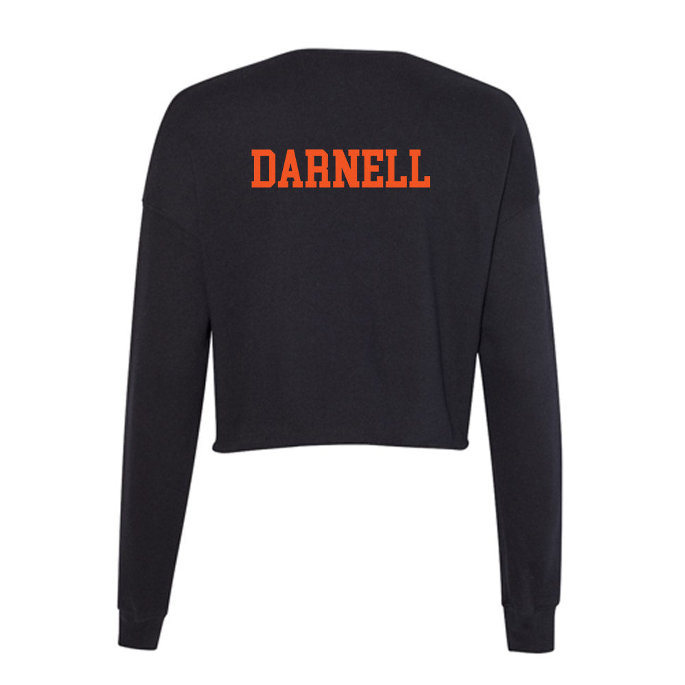 Oklahoma State - NCAA Men's Track & Field : Noah Darnell - Women's Cropped Crew Fleece-1