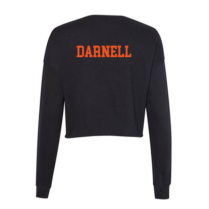 Oklahoma State - NCAA Men's Track & Field : Noah Darnell - Women's Cropped Crew Fleece-1