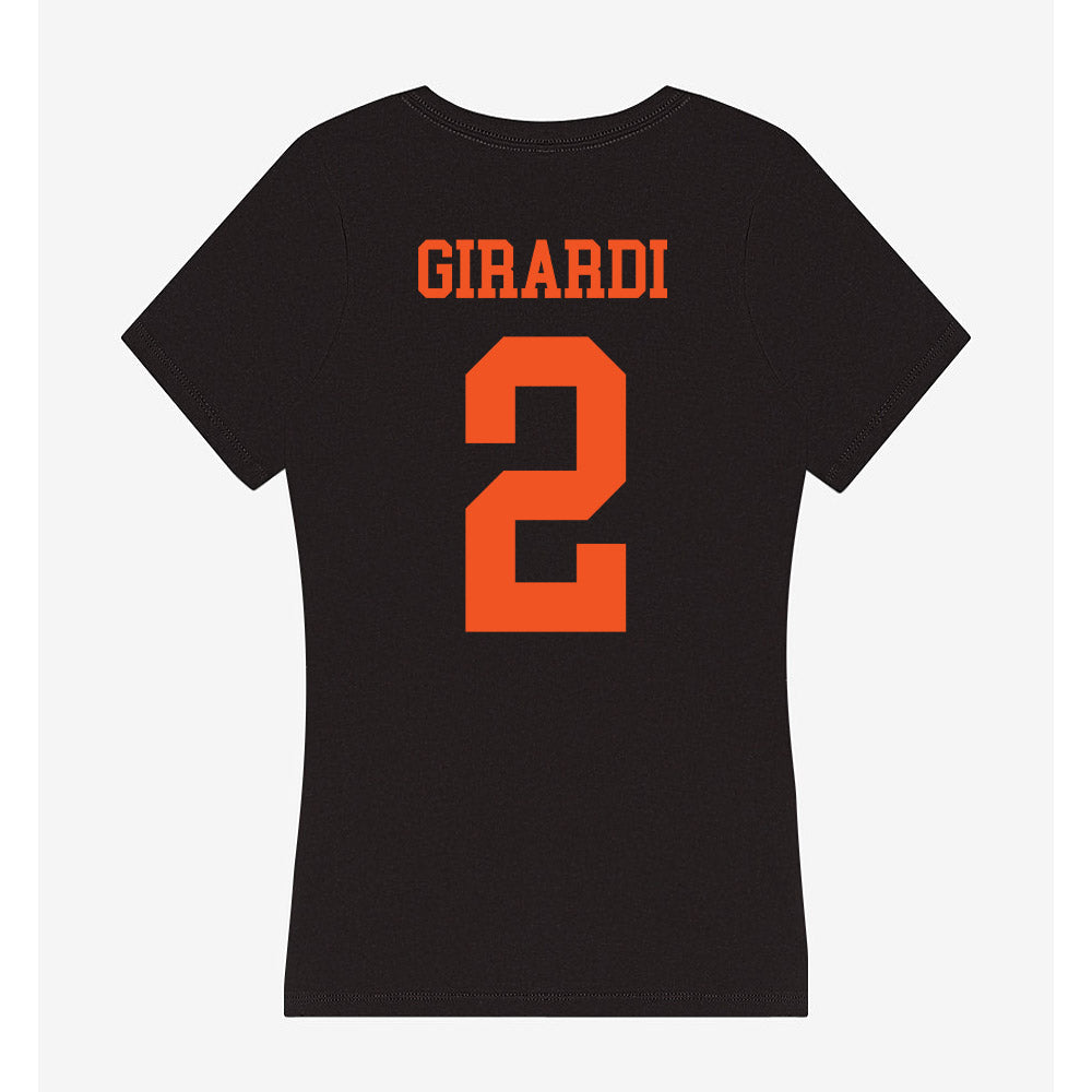 Oklahoma State - NCAA Women's Basketball : Lena Girardi - Women's V-Neck T-Shirt-1