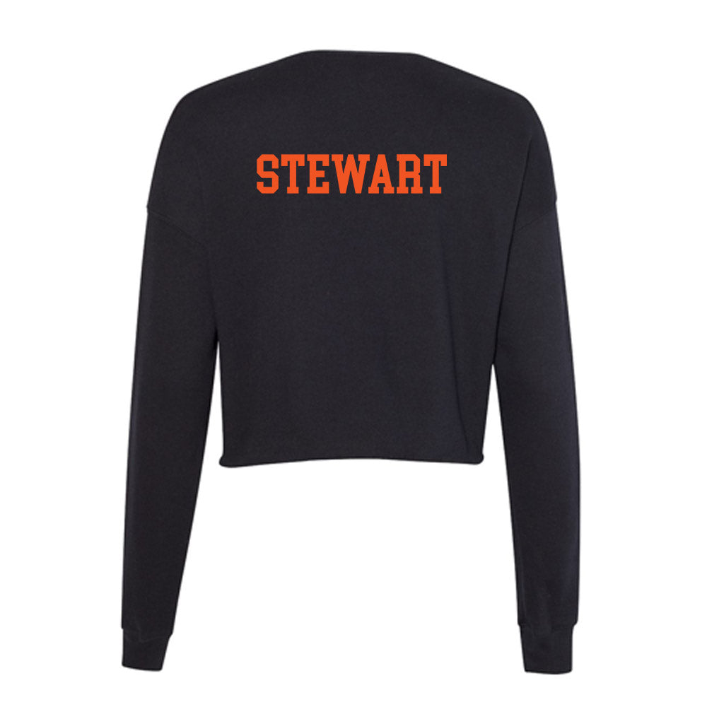 Oklahoma State - NCAA Men's Golf : Dillon Stewart - Women's Cropped Crew Fleece-1