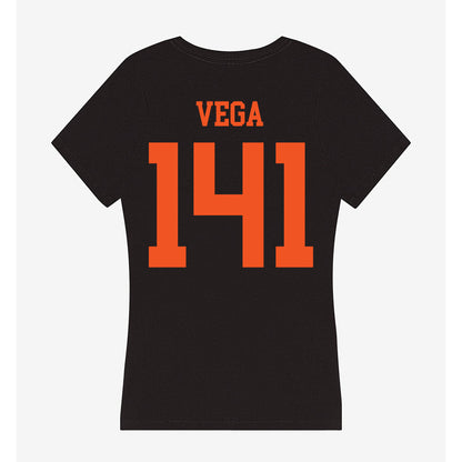 Oklahoma State - NCAA Wrestling : Sergio Vega - Women's V-Neck T-Shirt-1