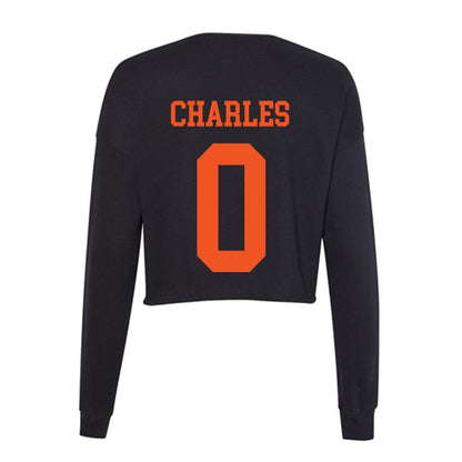 Oklahoma State - NCAA Football : Malik Charles - Women's Cropped Crew Fleece-1