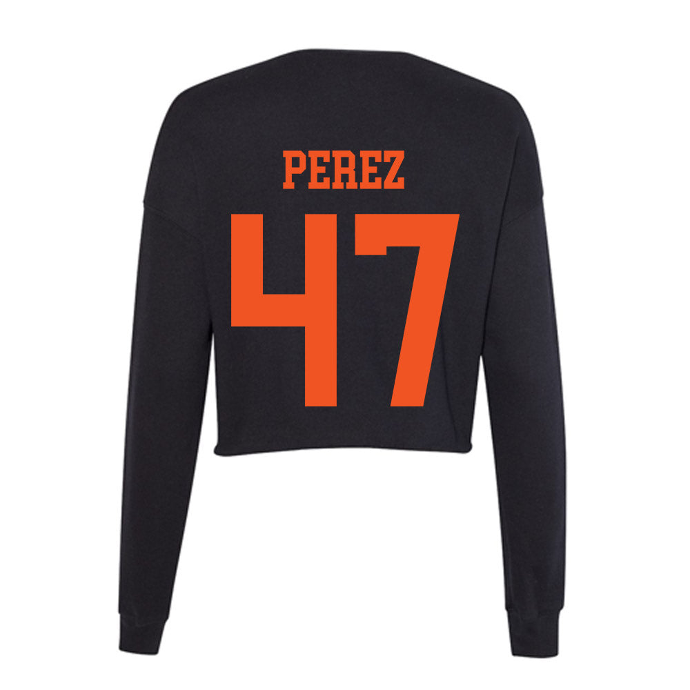 Oklahoma State - NCAA Softball : Lena Perez - Women's Cropped Crew Fleece-1