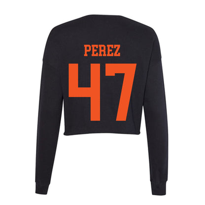 Oklahoma State - NCAA Softball : Lena Perez - Women's Cropped Crew Fleece-1