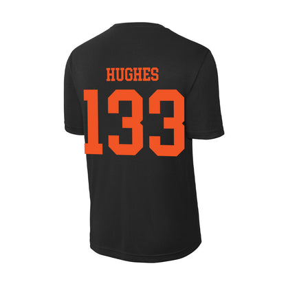 Oklahoma State - NCAA Wrestling : Cael Hughes - Activewear T-Shirt-1