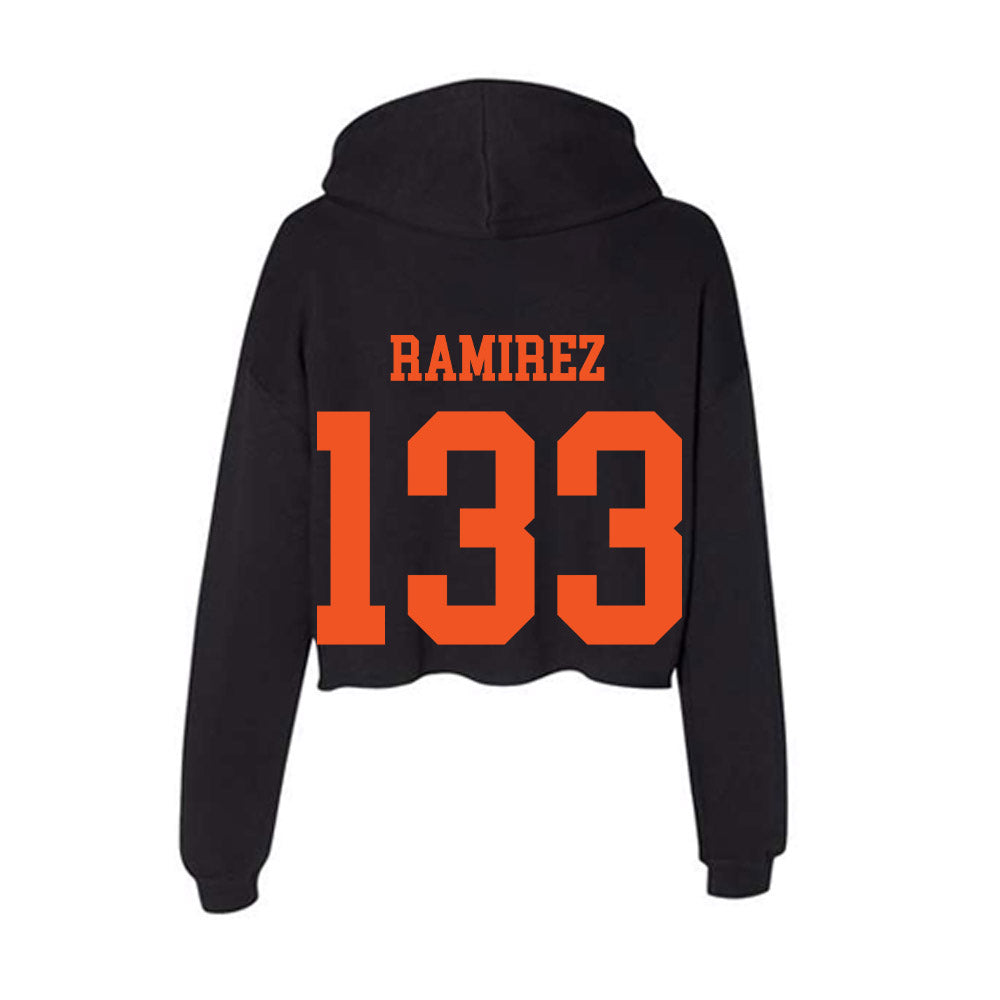 Oklahoma State - NCAA Wrestling : Ronnie Ramirez - Women's Crop Fleece Hoodie-1
