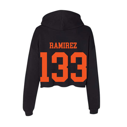 Oklahoma State - NCAA Wrestling : Ronnie Ramirez - Women's Crop Fleece Hoodie-1