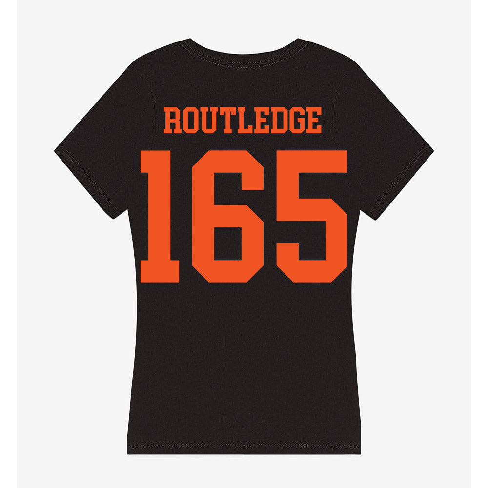 Oklahoma State - NCAA Wrestling : Kody Routledge - Women's V-Neck T-Shirt-1