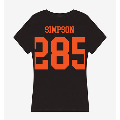 Oklahoma State - NCAA Wrestling : Hayden Simpson - Women's V-Neck T-Shirt-1