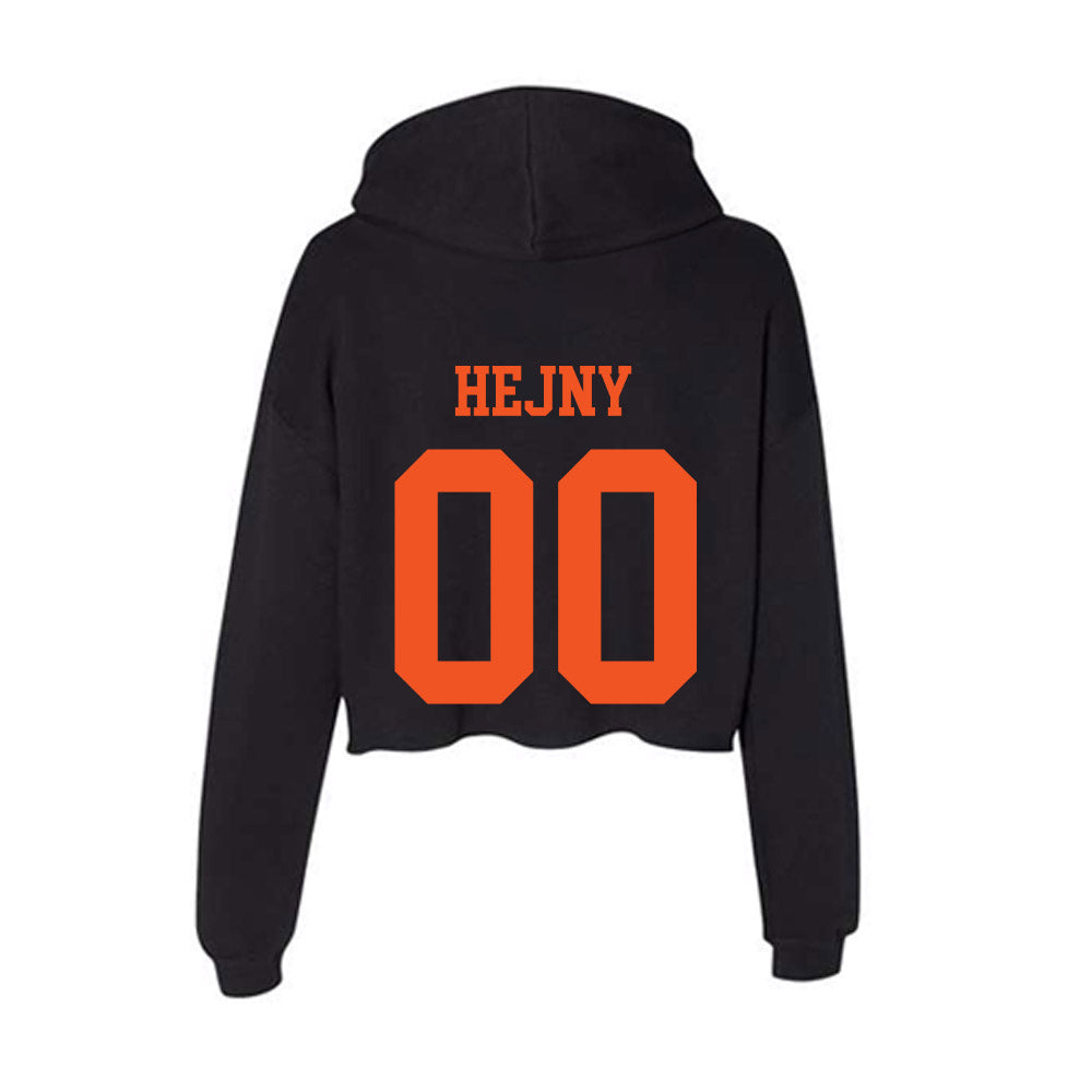Oklahoma State - NCAA Football : Hauss Hejny - Women's Crop Fleece Hoodie-1