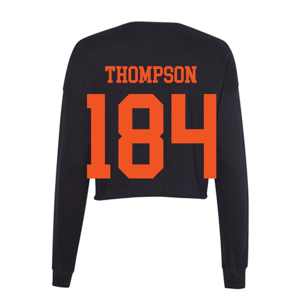 Oklahoma State - NCAA Wrestling : Brayden Thompson - Women's Cropped Crew Fleece-1