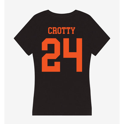 Oklahoma State - NCAA Men's Basketball : Ryan Crotty - Women's V-Neck T-Shirt-1