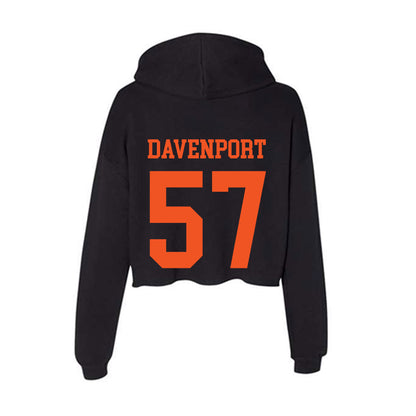 Oklahoma State - NCAA Football : Aidan Davenport - Women's Crop Fleece Hoodie-1