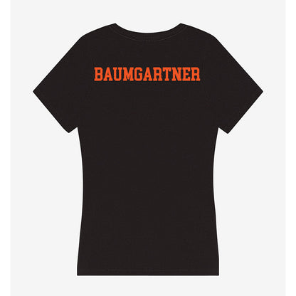 Oklahoma State - NCAA Men's Golf : Jonas Baumgartner - Women's V-Neck T-Shirt-1
