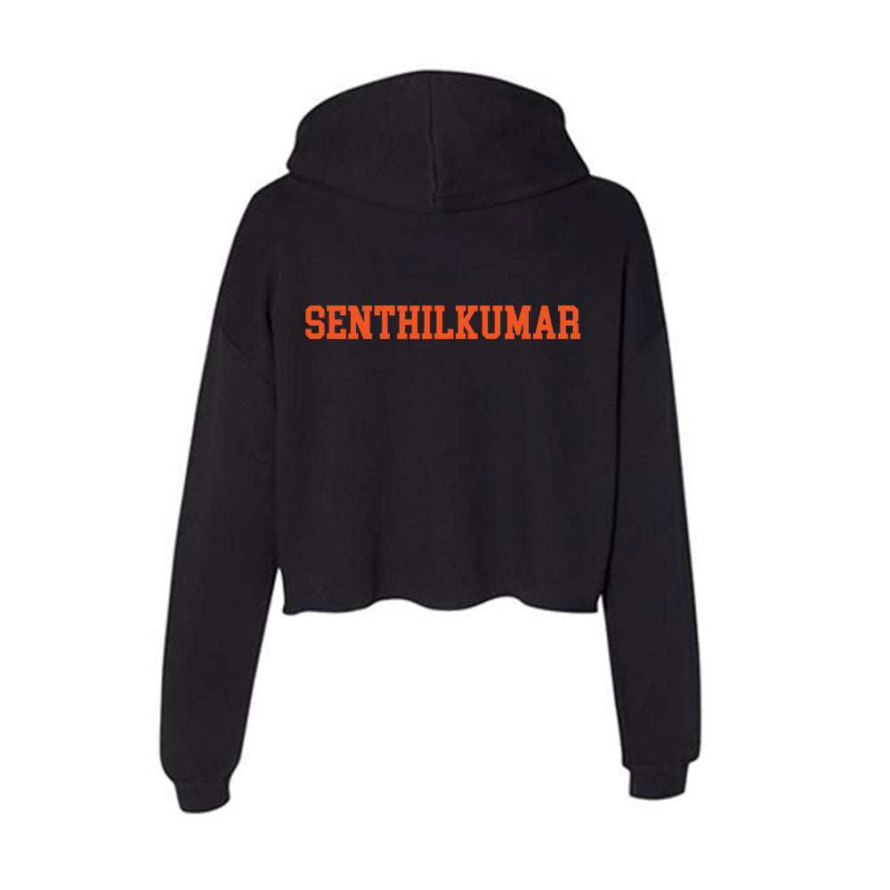 Oklahoma State - NCAA Men's Track & Field : Pradeep SenthilKumar - Women's Crop Fleece Hoodie-1