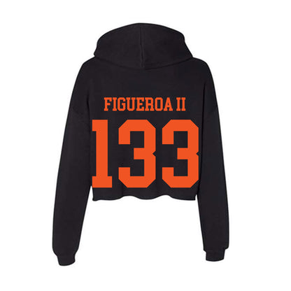 Oklahoma State - NCAA Wrestling : Richard Figueroa II - Women's Crop Fleece Hoodie-1