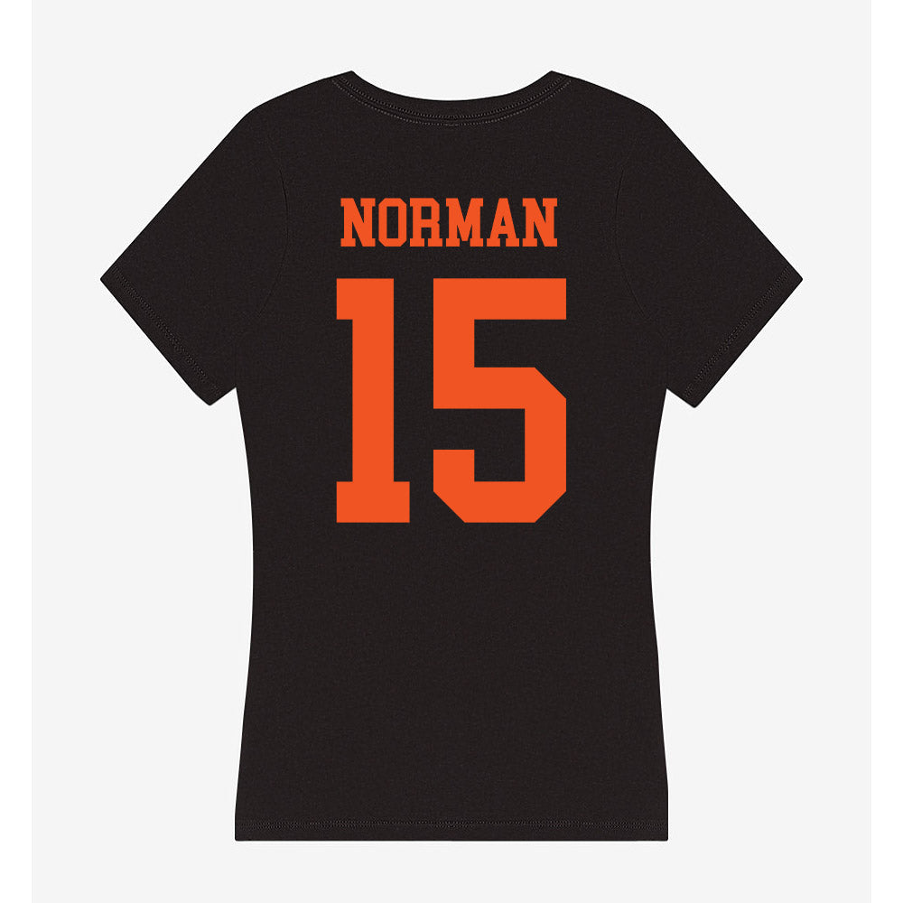 Oklahoma State - NCAA Baseball : Sebastian Norman - Women's V-Neck T-Shirt-1