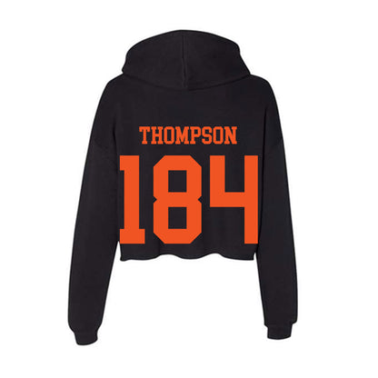 Oklahoma State - NCAA Wrestling : Brayden Thompson - Women's Crop Fleece Hoodie-1