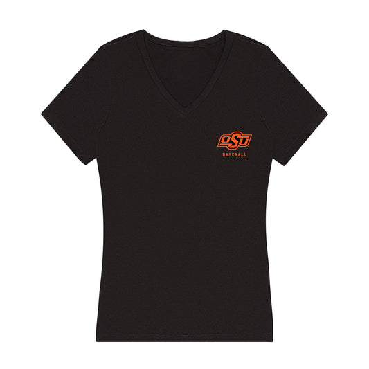 Oklahoma State - NCAA Baseball : TP Wentworth - Women's V-Neck T-Shirt-0