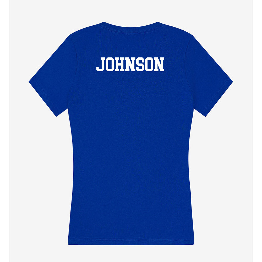Florida - NCAA Men's Track & Field : Jordaine Johnson - Women's V-Neck T-Shirt-1
