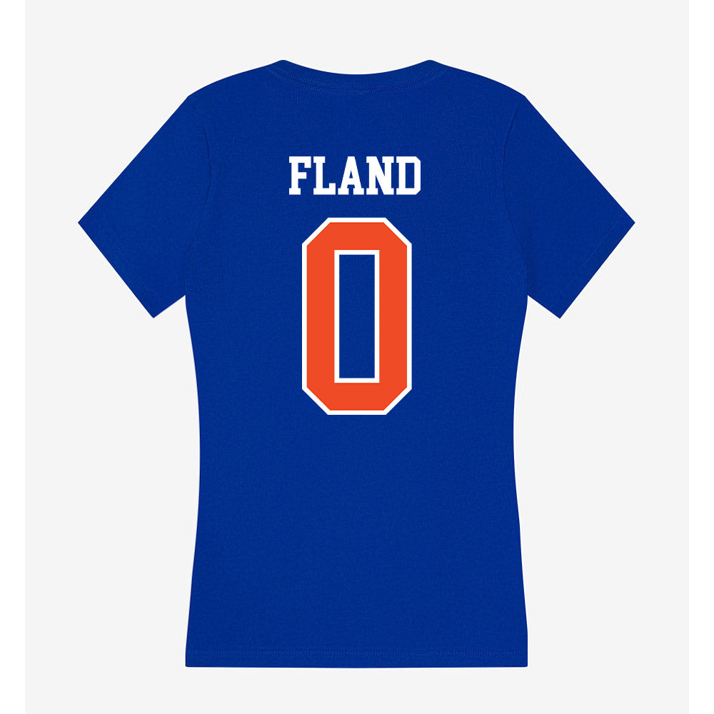 Florida - NCAA Men's Basketball : Johnuel Fland - Women's V-Neck T-Shirt-1