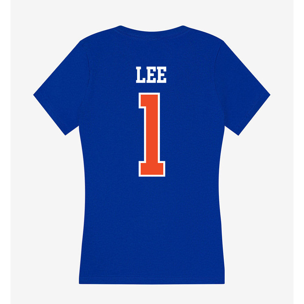 Florida - NCAA Men's Basketball : Xaivian Lee - Women's V-Neck T-Shirt-1