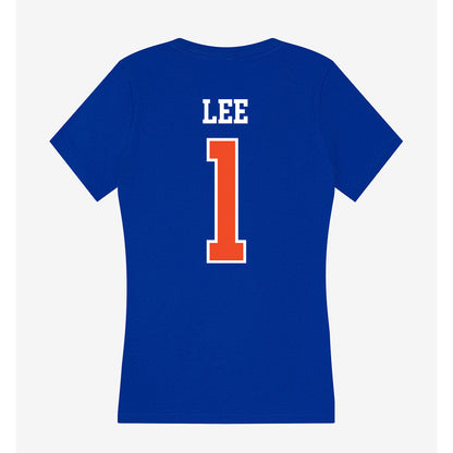 Florida - NCAA Men's Basketball : Xaivian Lee - Women's V-Neck T-Shirt-1