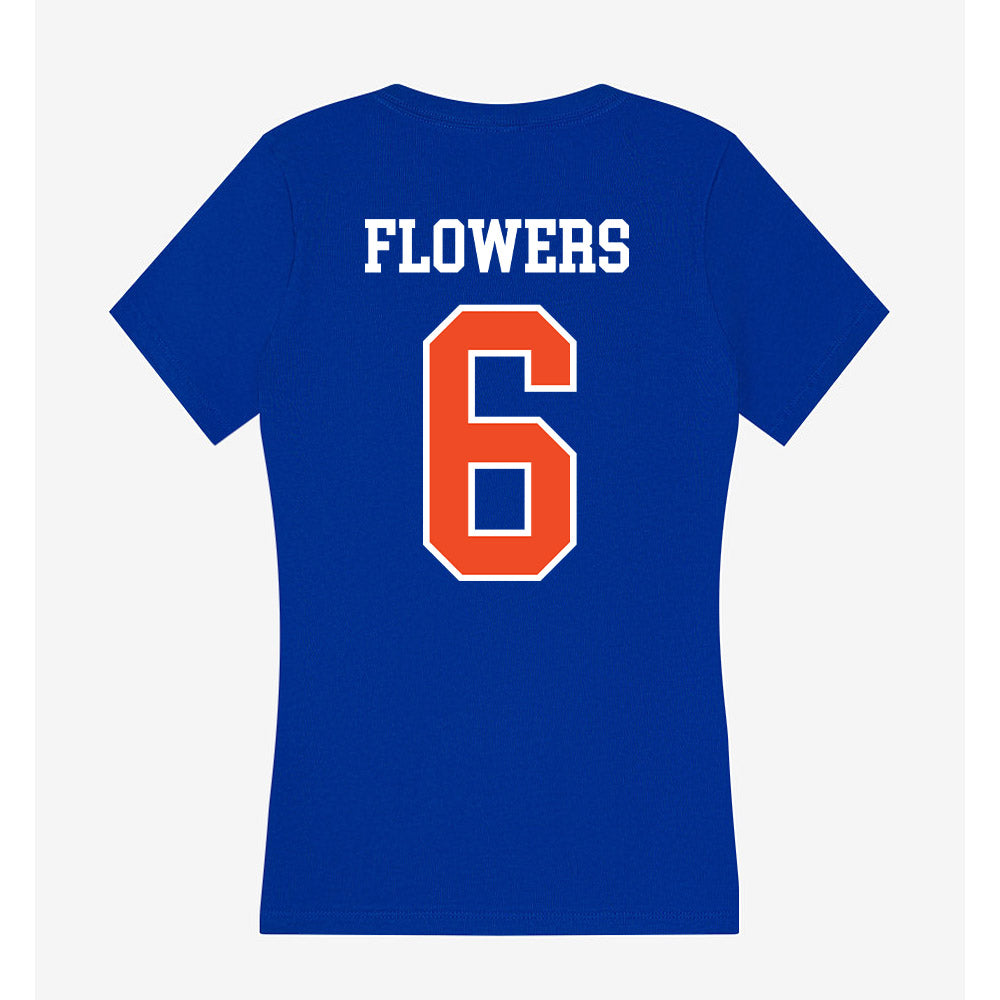 Florida - NCAA Football : Jvari Flowers - Women's V-Neck T-Shirt-1