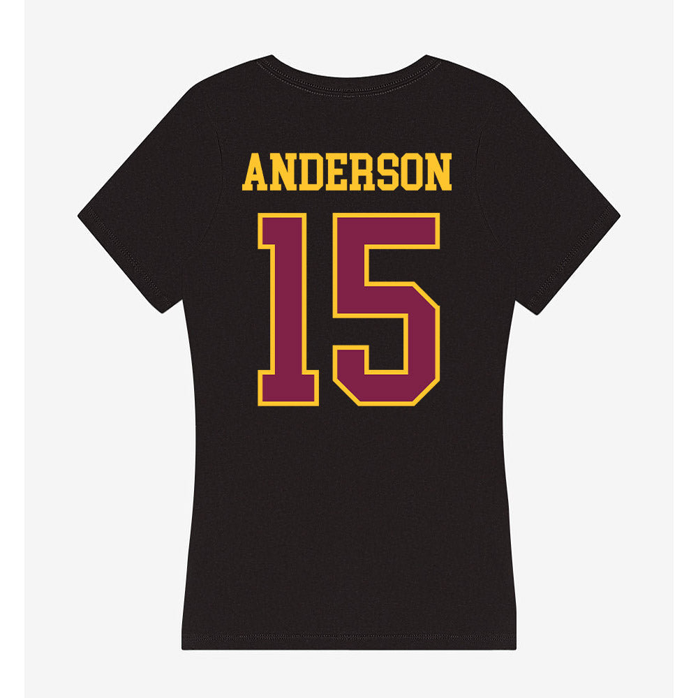 Arizona State - NCAA Football : Khamari Anderson - Women's V-Neck T-Shirt-1
