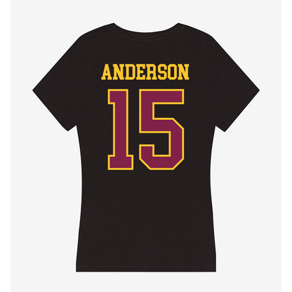 Arizona State - NCAA Football : Khamari Anderson - Women's V-Neck T-Shirt-1
