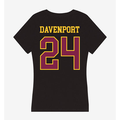 Arizona State - NCAA Women's Basketball : Deborah Davenport - Women's V-Neck T-Shirt-1