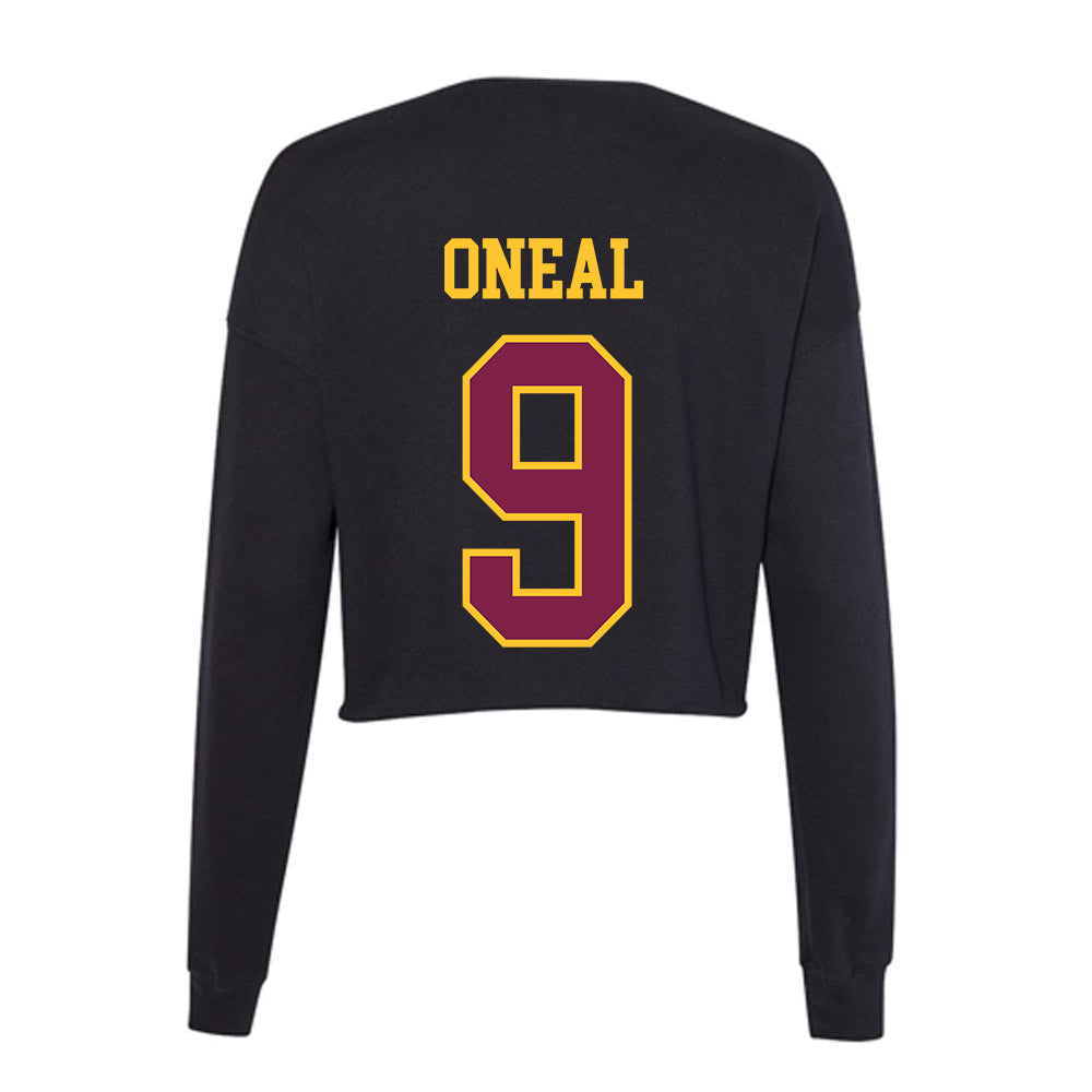 Arizona State - NCAA Football : Elijah ONeal - Women's Cropped Crew Fleece-1