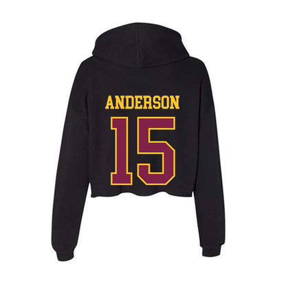 Arizona State - NCAA Football : Khamari Anderson - Women's Crop Fleece Hoodie-1