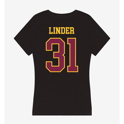Arizona State - NCAA Baseball : Colin Linder - Women's V-Neck T-Shirt-1