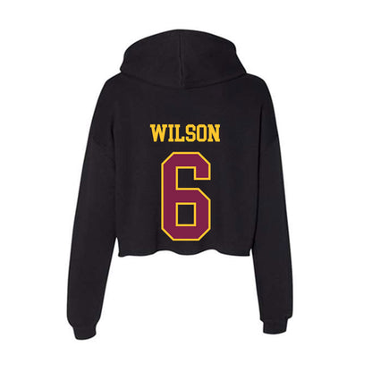 Arizona State - NCAA Football : Adrian Wilson - Women's Crop Fleece Hoodie-1