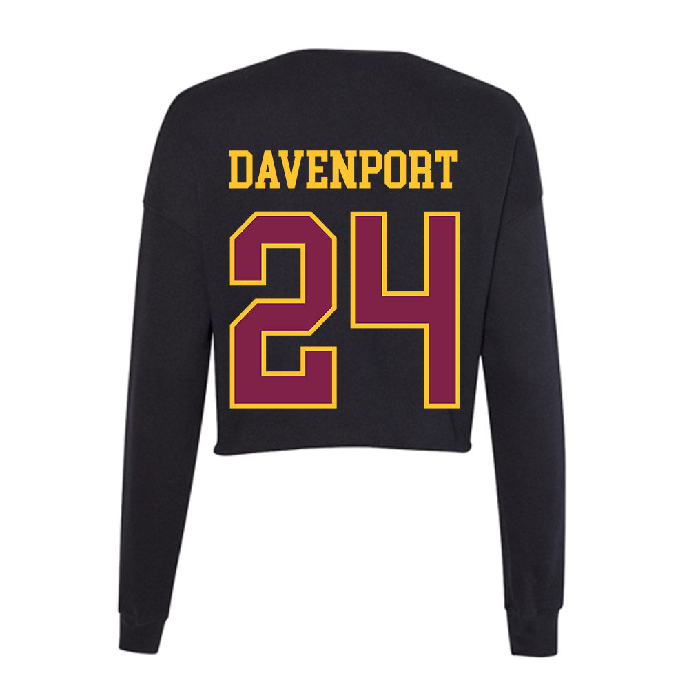 Arizona State - NCAA Women's Basketball : Deborah Davenport - Women's Cropped Crew Fleece-1