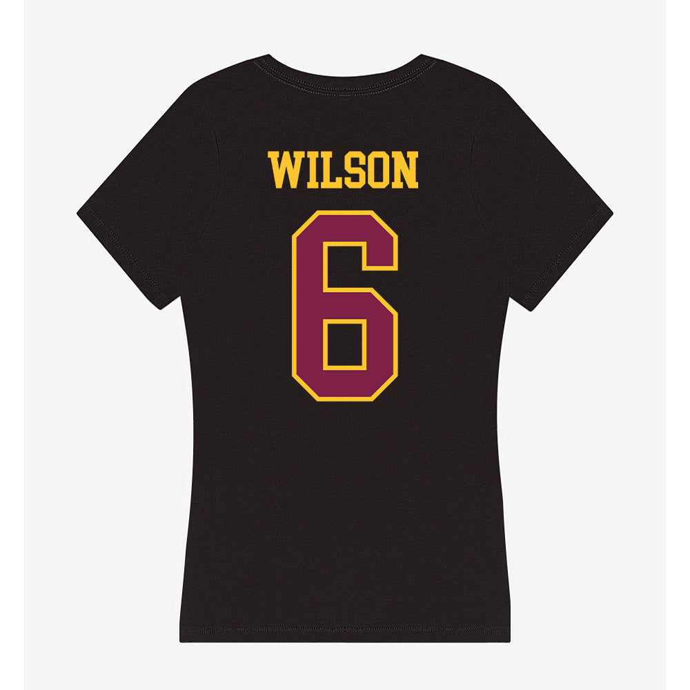 Arizona State - NCAA Football : Adrian Wilson - Women's V-Neck T-Shirt-1