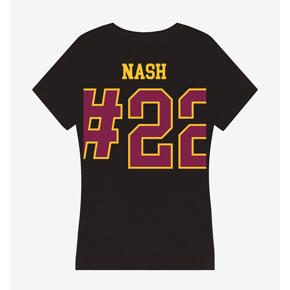 Arizona State - NCAA Men's Ice Hockey : Ty Nash - Women's V-Neck T-Shirt-1