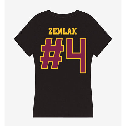 Arizona State - NCAA Men's Ice Hockey : Austin Zemlak - Women's V-Neck T-Shirt-1
