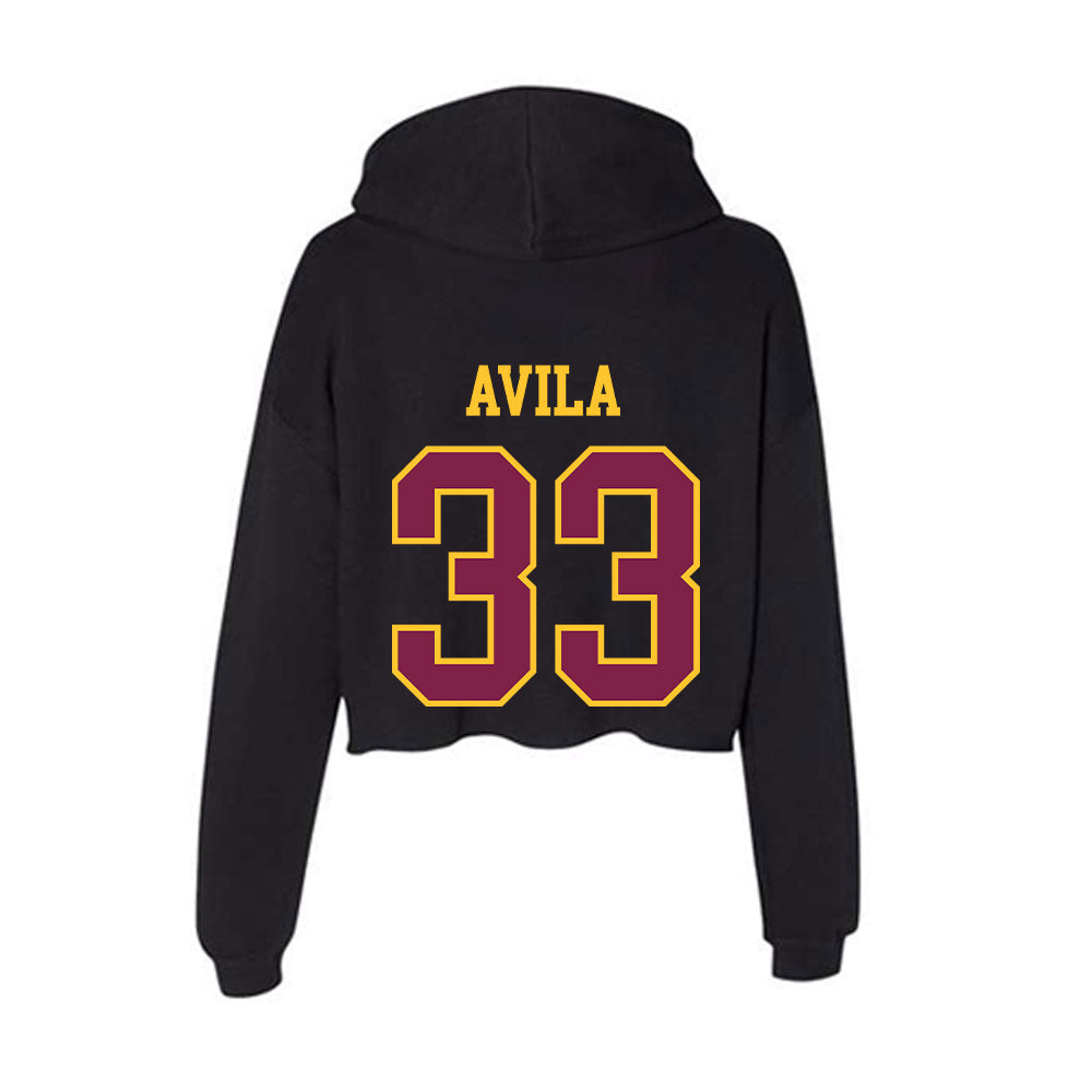 Arizona State - NCAA Softball : Yazzy Avila - Women's Crop Fleece Hoodie-1