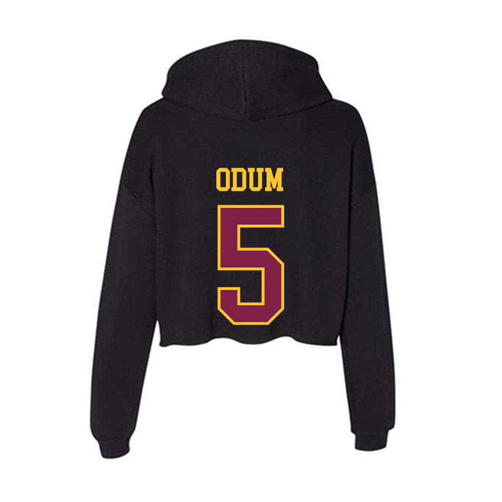 Arizona State - NCAA Men's Basketball : Moe Odum - Women's Crop Fleece Hoodie-1