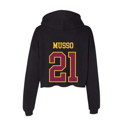 Arizona State - NCAA Baseball : Austin Musso - Women's Crop Fleece Hoodie-1