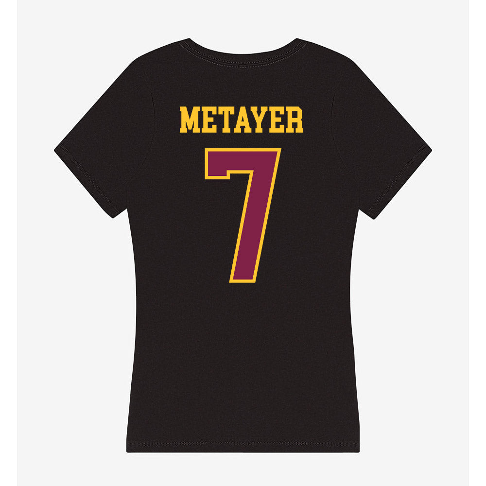 Arizona State - NCAA Football : Chamon Metayer - Women's V-Neck T-Shirt-1