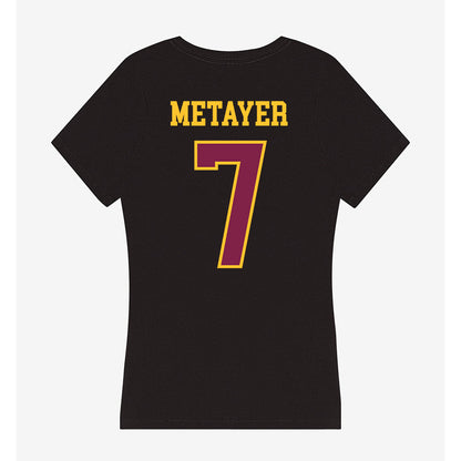 Arizona State - NCAA Football : Chamon Metayer - Women's V-Neck T-Shirt-1